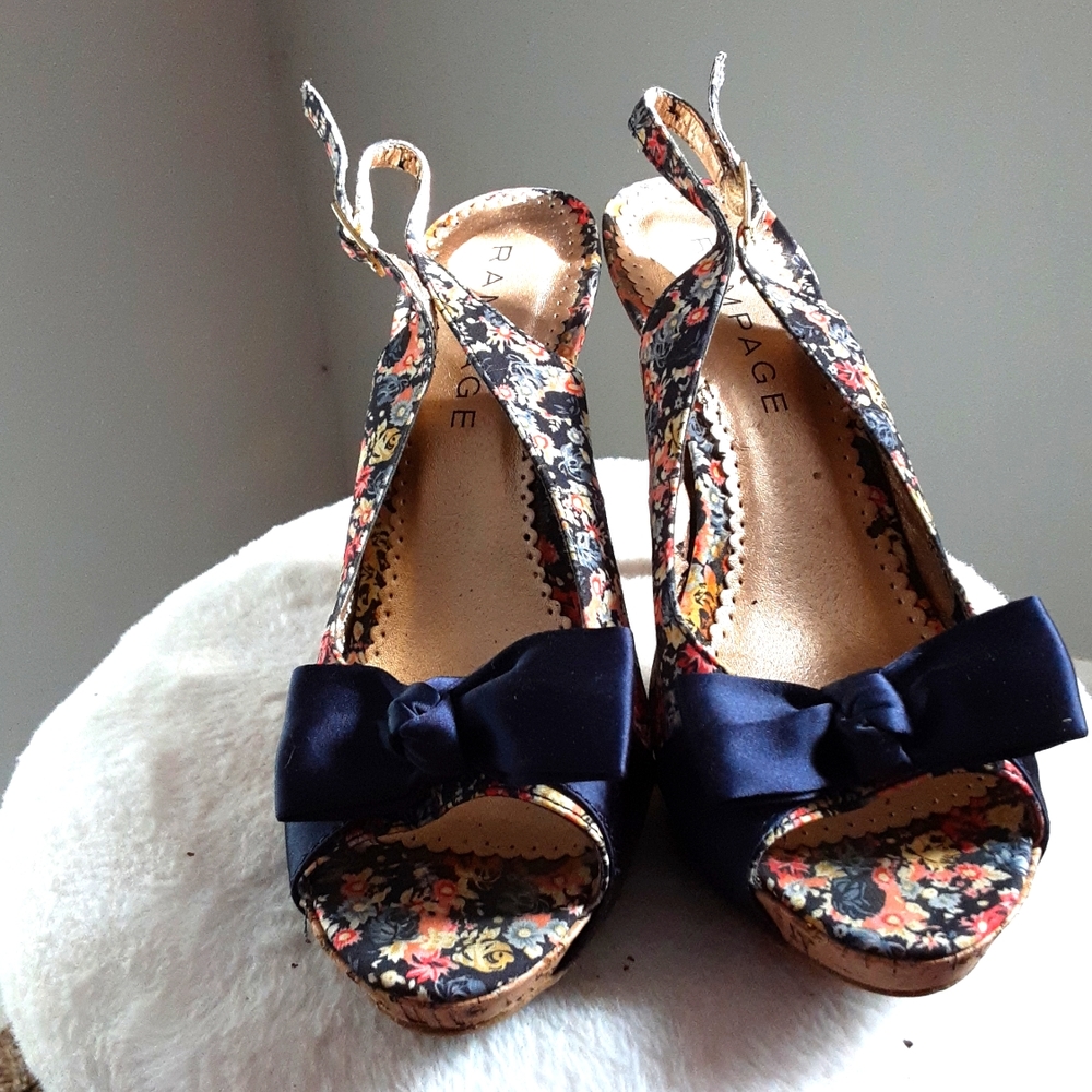 Cute Blue Ribbon Heels